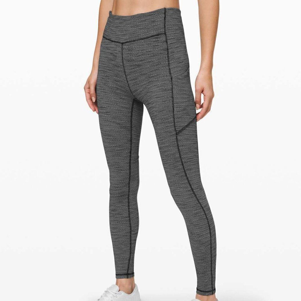 Lululemon Speed Up Tight 28" Knit Black Heather
